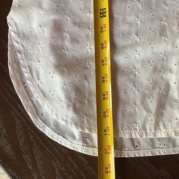 Vintage white eyelet beach coverup / blouse / minidress size Medium - Picture 11 of 14